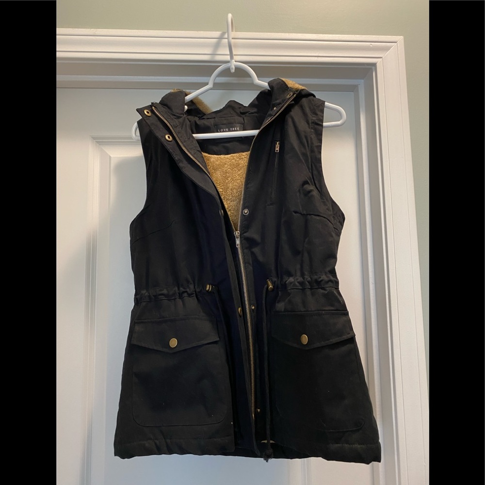 Fuzzy insulated vest